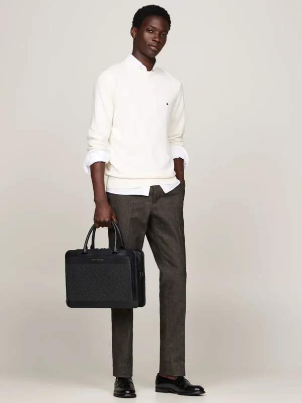 Tommy Hilfiger TH strukturierte Laptop-Tasche MONOGRAM Outlet