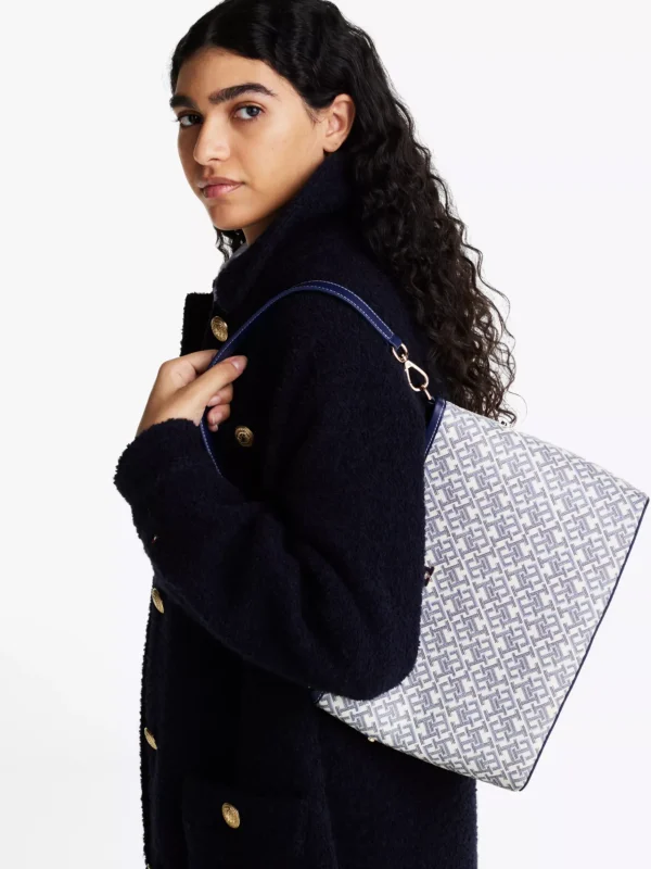 Tommy Hilfiger TH Monoplay geschmeidige Schultertasche SPACE BLUE Online