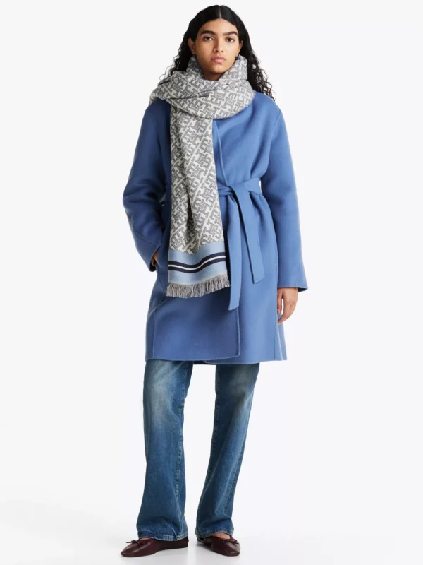 Tommy Hilfiger TH Monoplay Jacquard-Schal SPACE BLUE Outlet