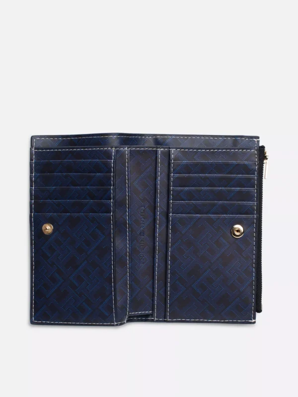 Tommy Hilfiger TH Monoplay schmale Bifold-Brieftasche SPACE BLUE Flash Sale