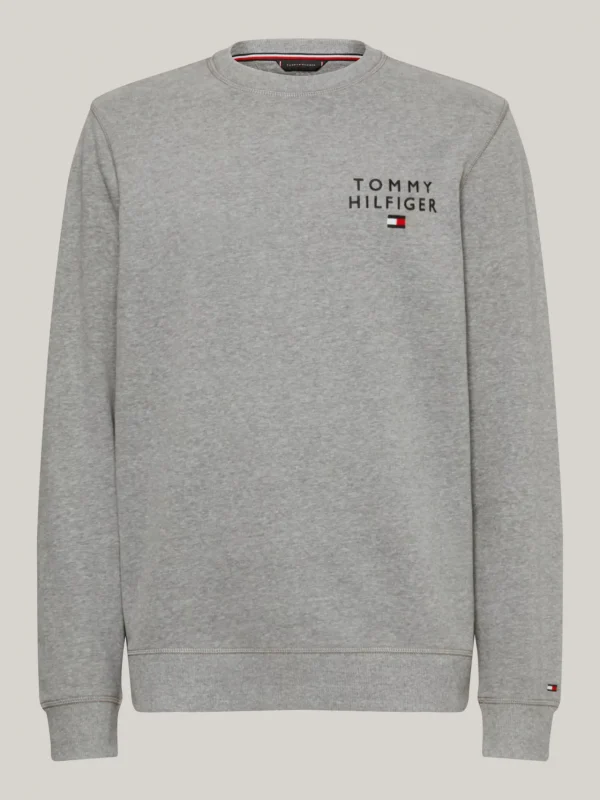 Tommy Hilfiger TH Original Lounge-Trainingspullover mit Logo MEDIUM GREY HEATHER Shop