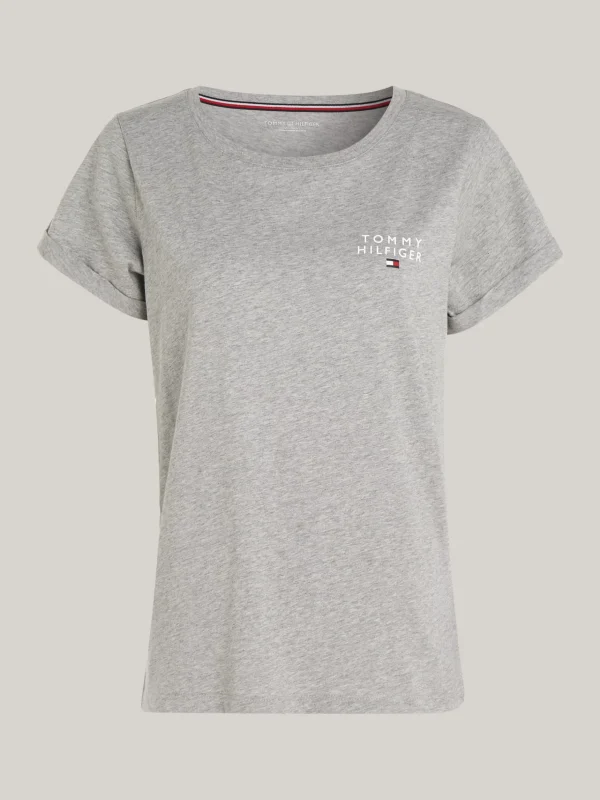 Tommy Hilfiger TH Original Lounge-T-Shirt mit Logo LIGHT GREY HEATHER Best Sale