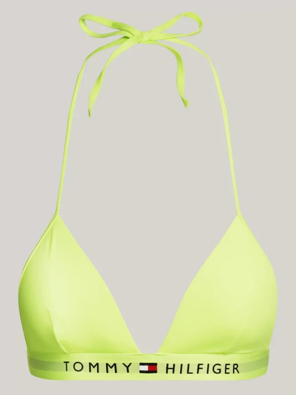 Tommy Hilfiger TH Original Neckholder-Bikinioberteil FADED LIME Clearance