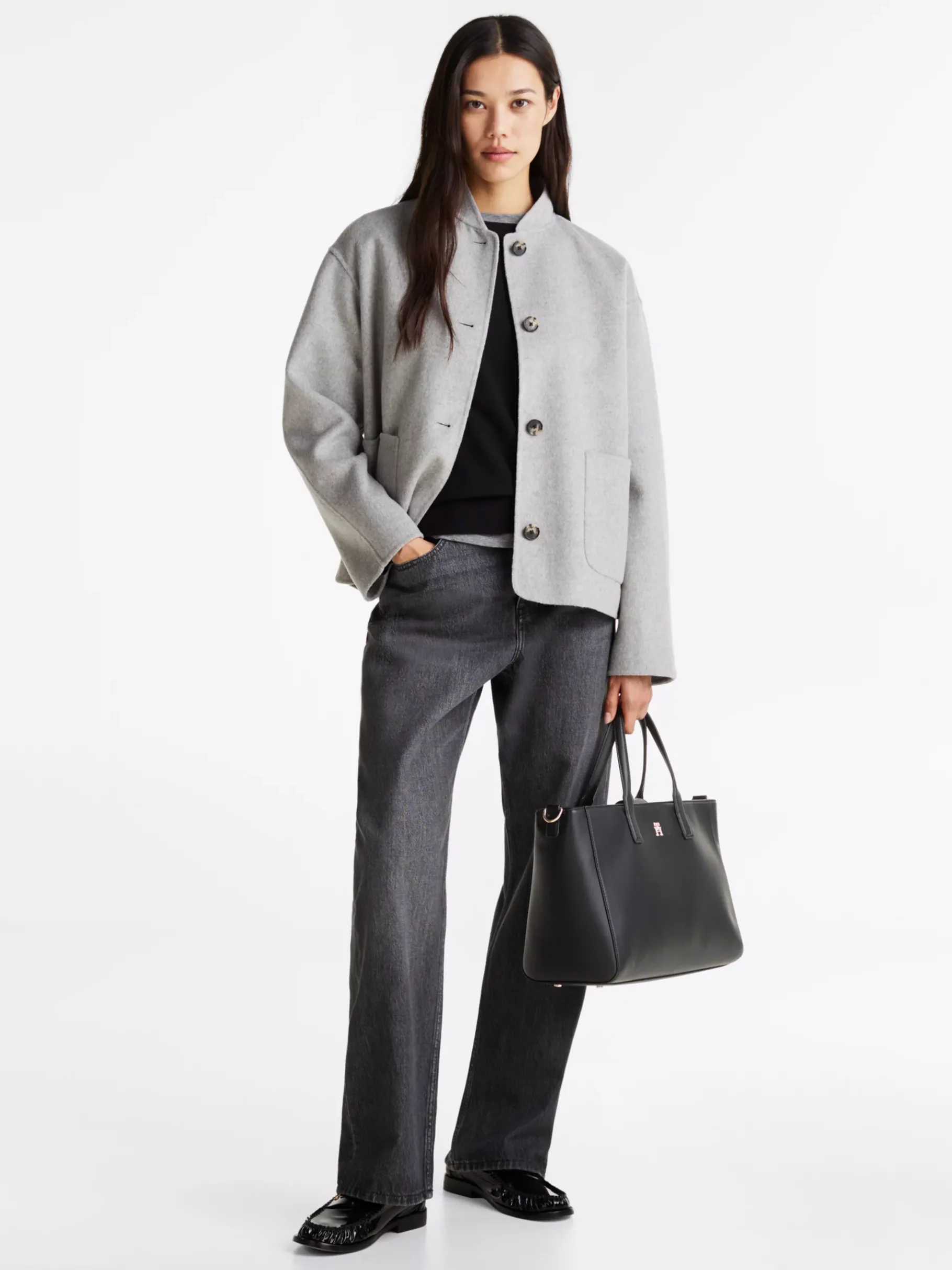 Tommy Hilfiger TH Soft Crossbody-Satchel BLACK Hot