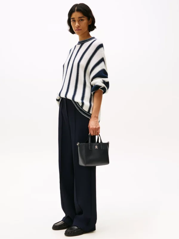 Tommy Hilfiger TH Soft Tote-Bag mit Logomuster-Riemen BLACK Online