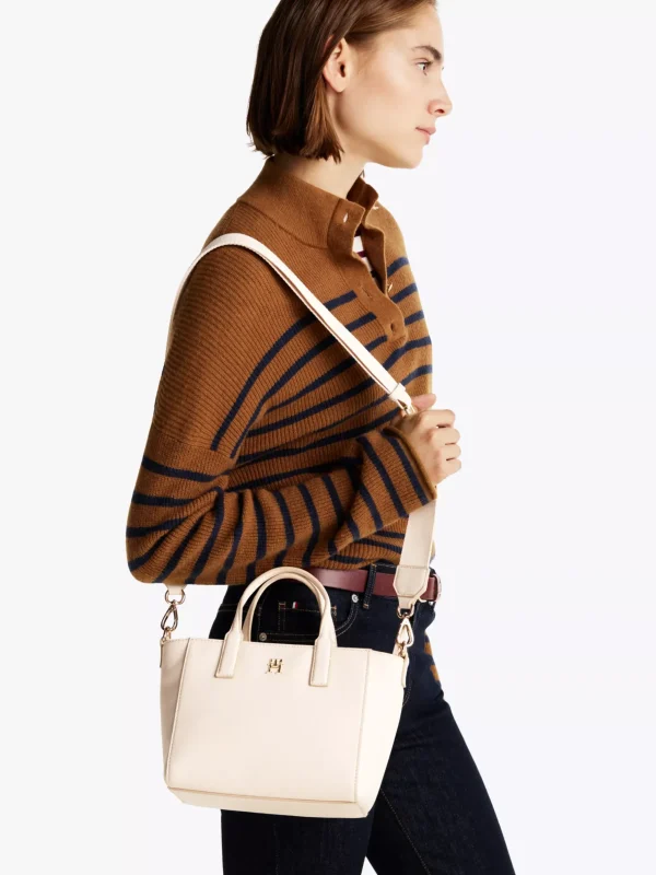 Tommy Hilfiger TH Soft Tote-Bag mit Logomuster-Riemen SUGARCANE Best Sale