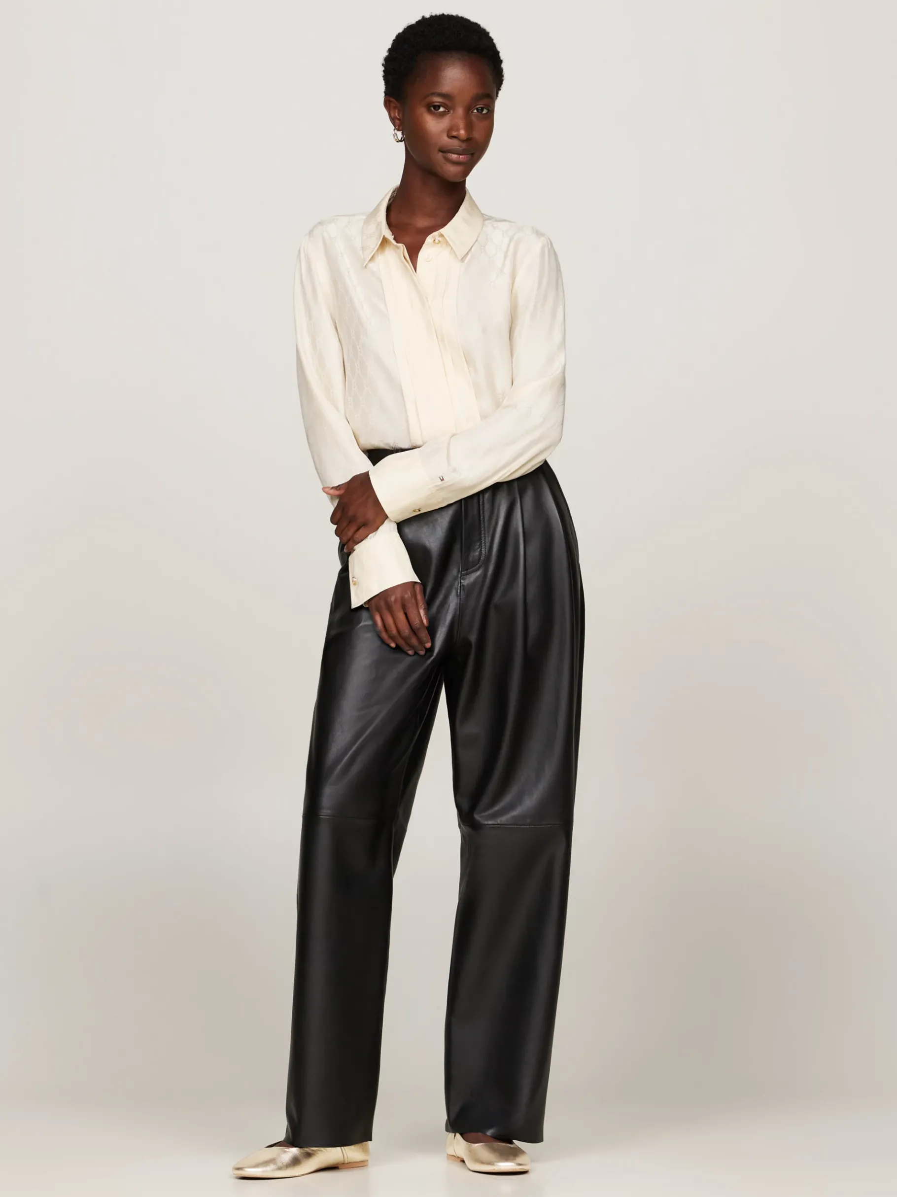 Tommy Hilfiger TH x Festive Mary Jane Ballerinas aus Metallic-Leder GOLD Fashion