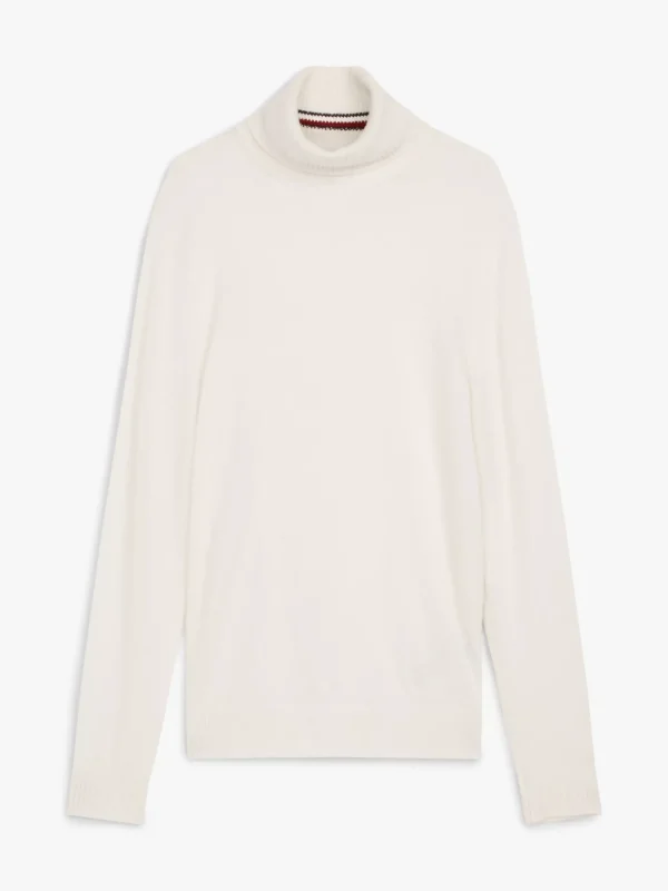 Tommy Hilfiger TH x Festive Rollkragenpullover aus reiner Wolle IVORY Outlet