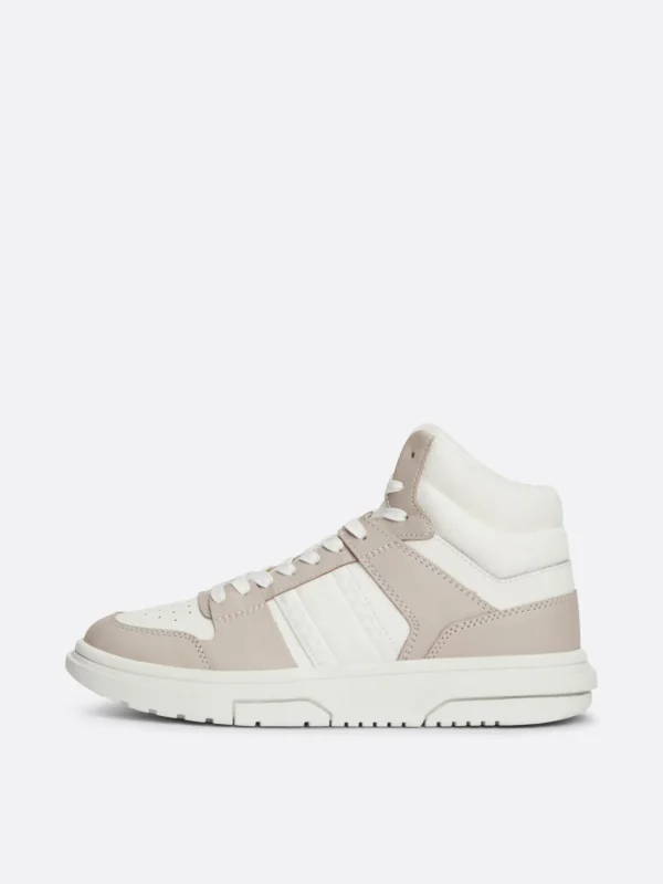 Tommy Hilfiger The Brooklyn High-Top Sneaker aus Leder DRIFTY DUNES Flash Sale