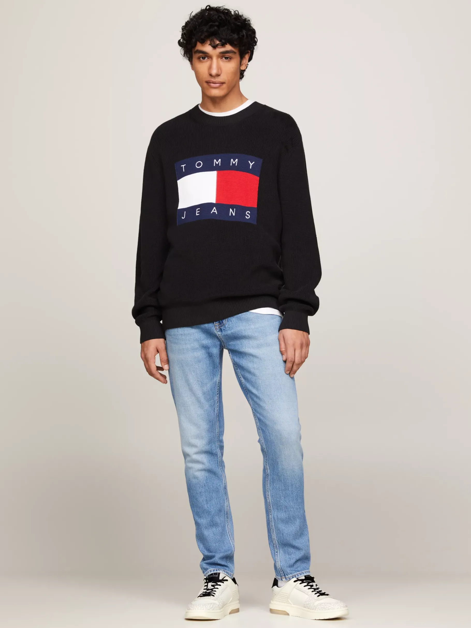 Tommy Hilfiger The Brooklyn strukturierter Ledersneaker IVORY Best Sale