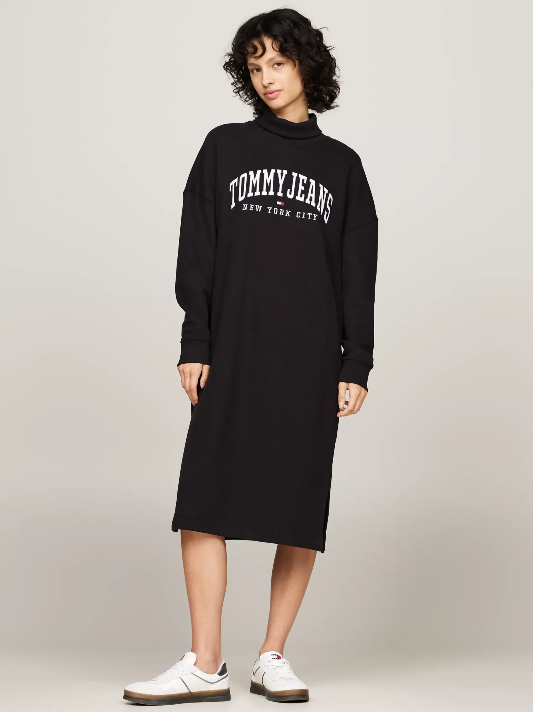 Tommy Hilfiger The Greenwich Ledermix-Sneaker mit Logo WARM STONE Outlet