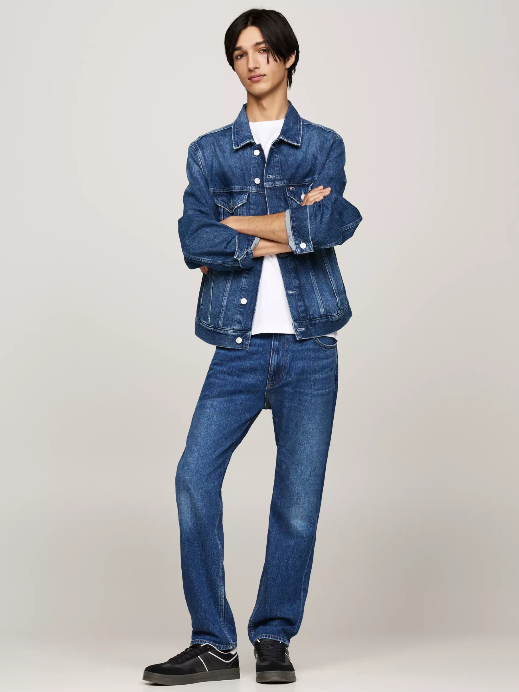 Tommy Hilfiger The Greenwich Ledersneaker mit Color-Pop BLACK Best Sale