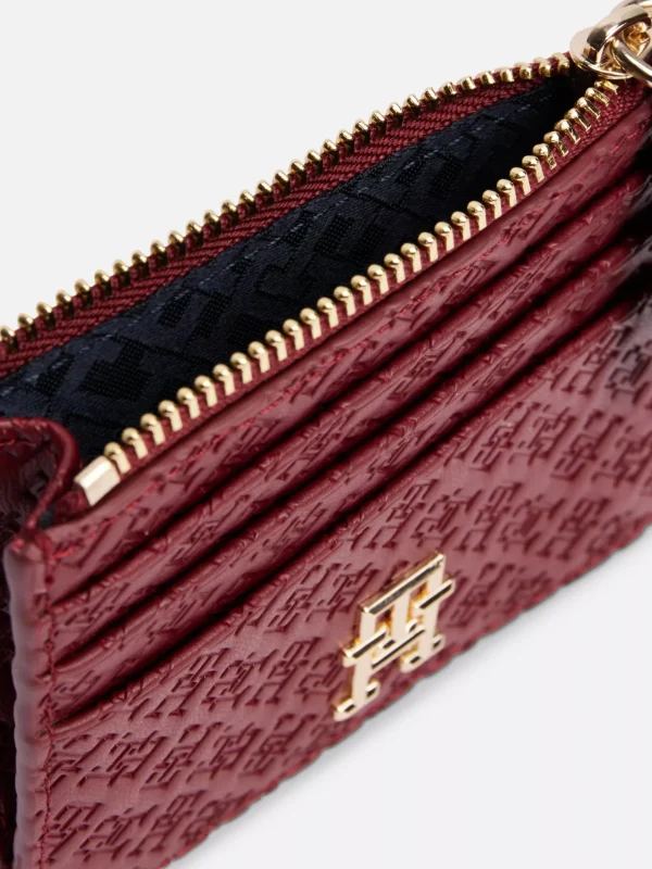 Tommy Hilfiger Tiefgeprägtes Kreditkartenetui RASPBERRY TRUFFLE Cheap