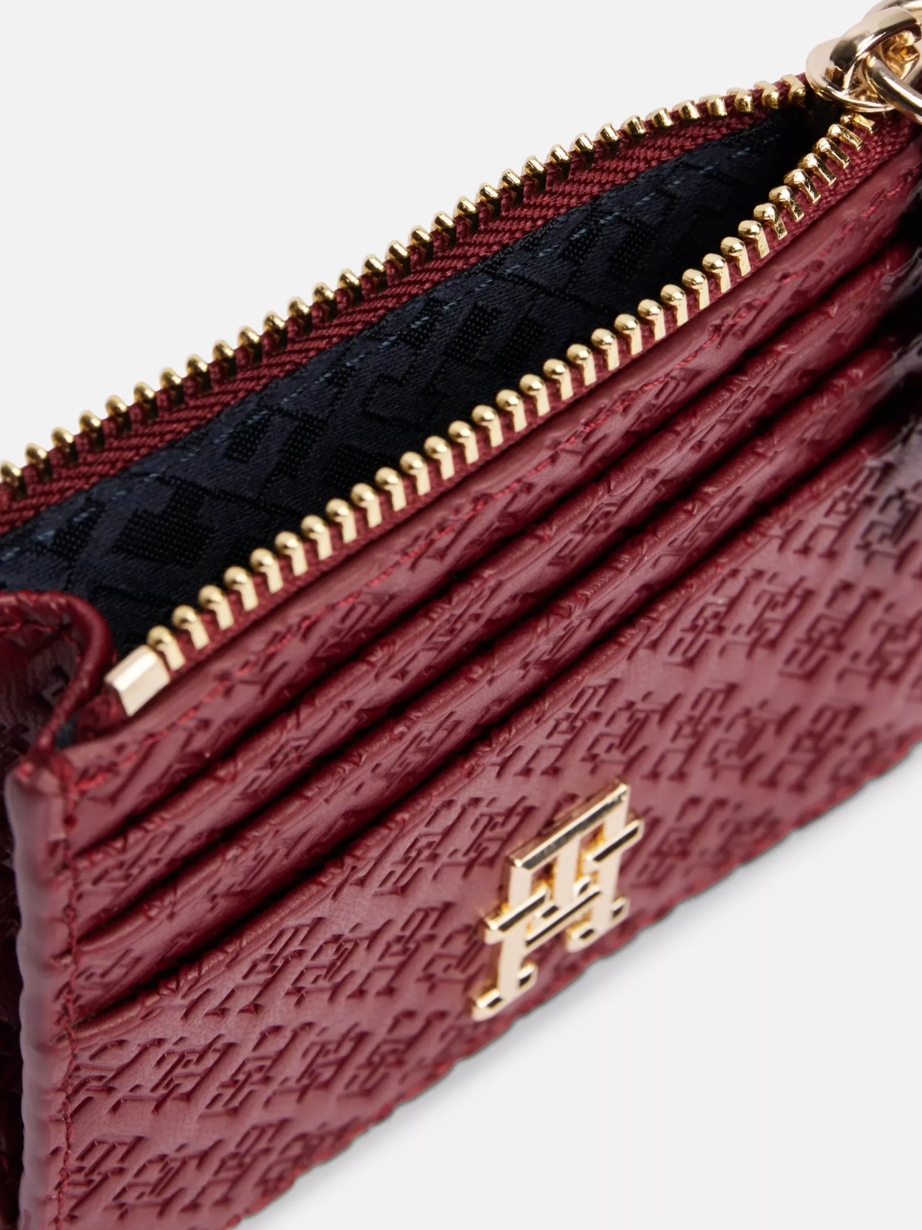 Tommy Hilfiger Tiefgeprägtes Kreditkartenetui RASPBERRY TRUFFLE Cheap