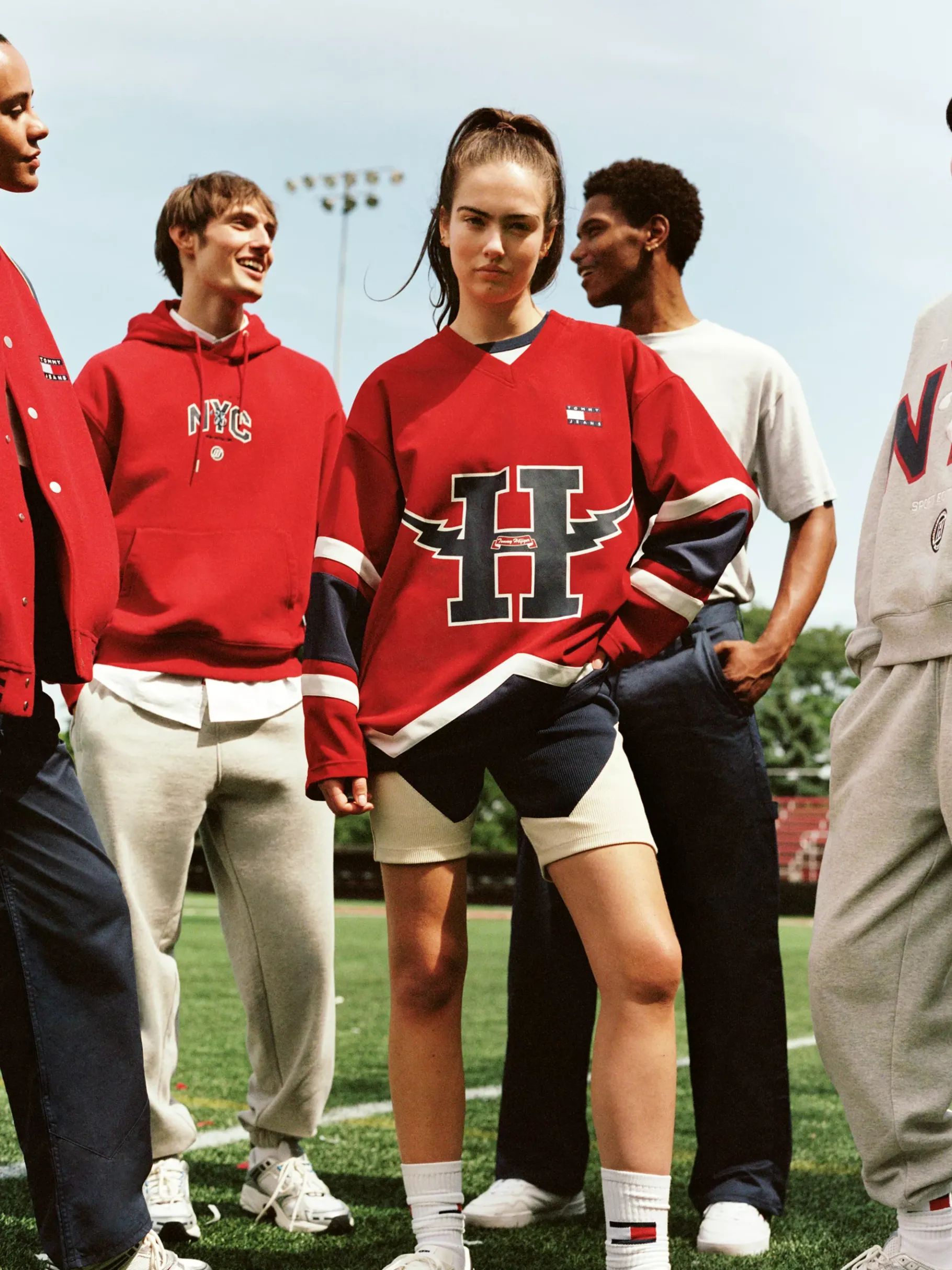 Tommy Hilfiger TJ x Game Day Relaxed Fit Hoodie mit Logo ARIZONA RED Best