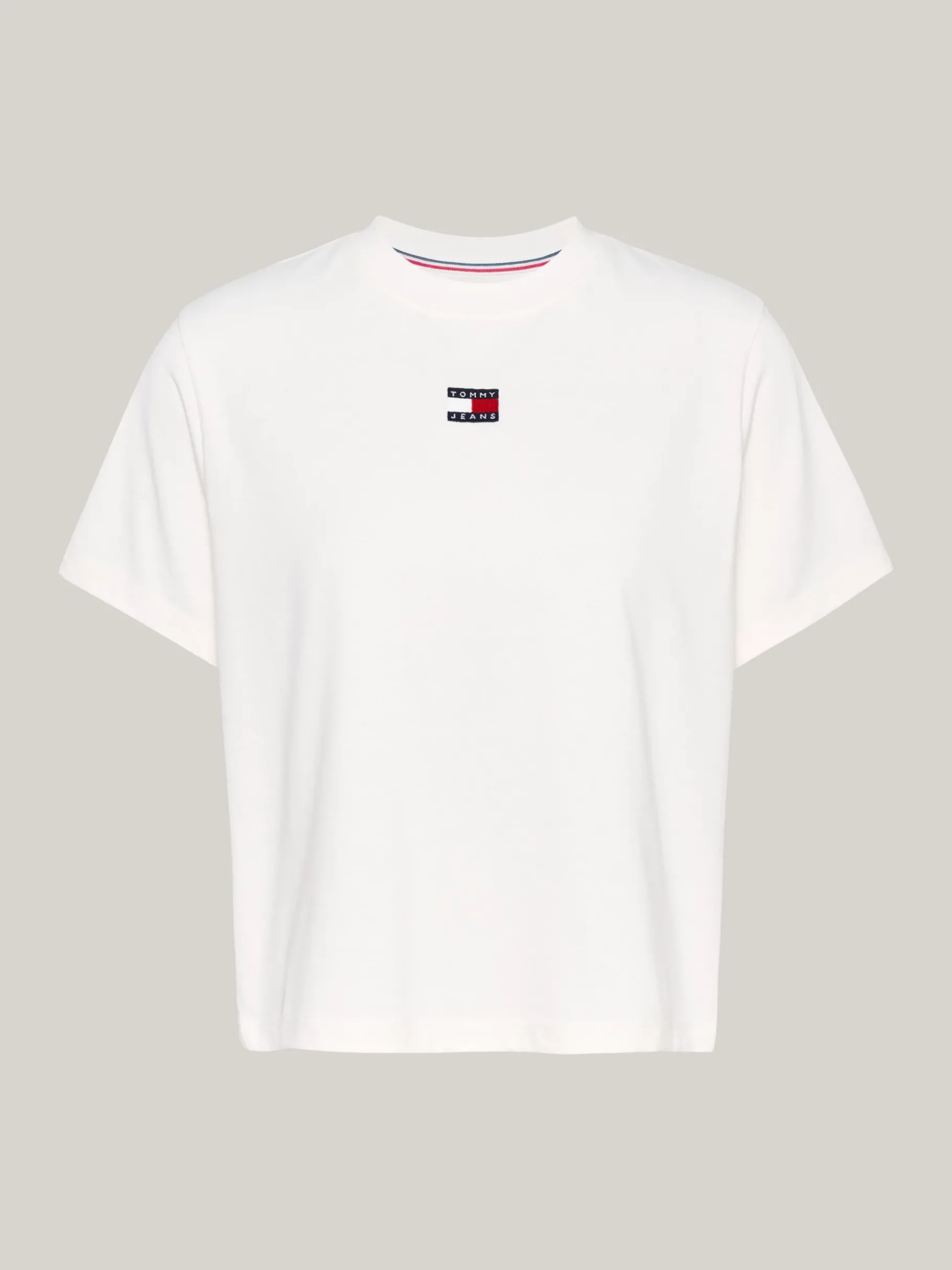 Tommy Hilfiger Tommy Badge Boxy Fit Rundhals-T-Shirt ANCIENT WHITE Fashion