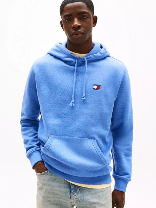 Tommy Hilfiger Tommy Badge Hoodie TEMPO BLUE MELANGE New