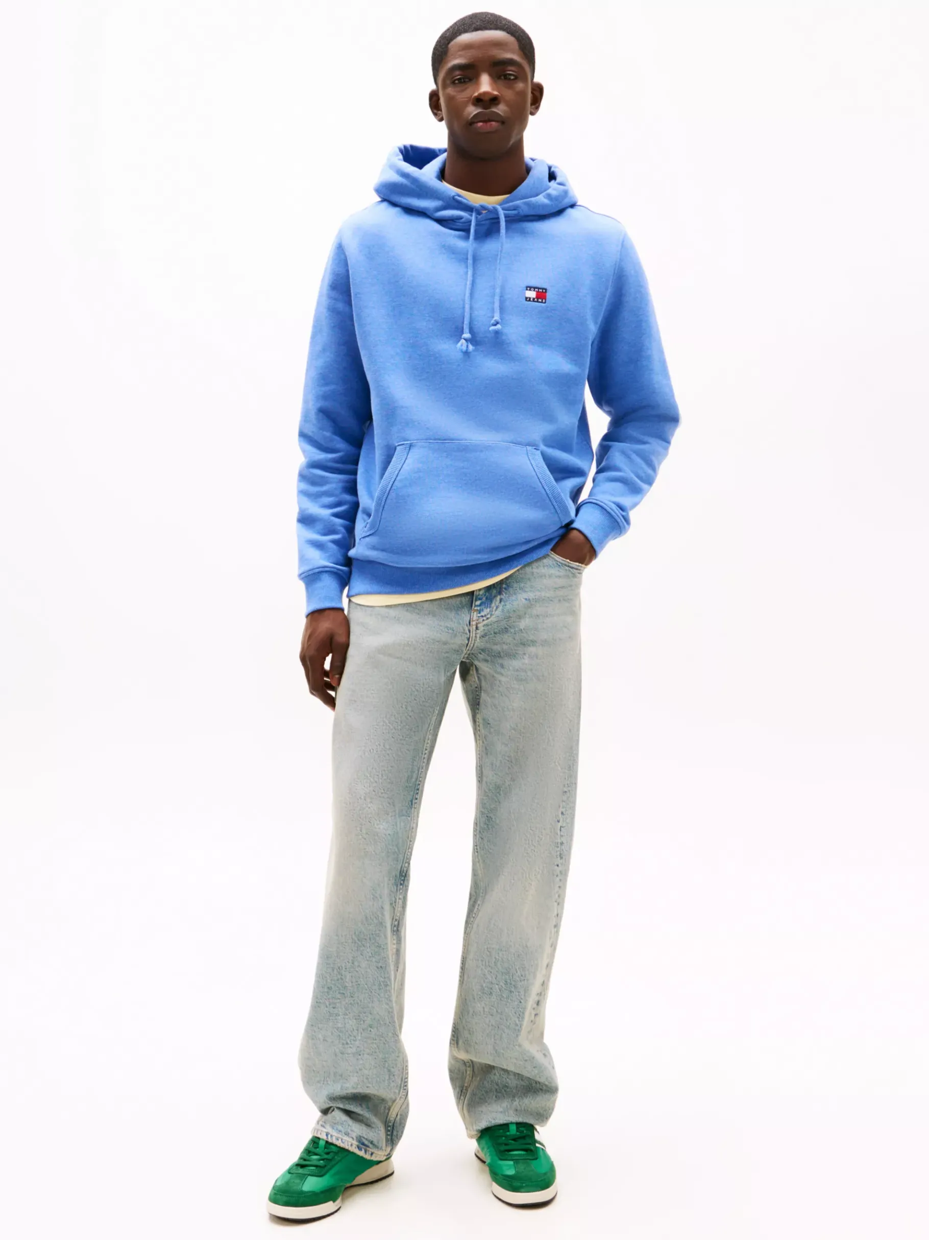 Tommy Hilfiger Tommy Badge Hoodie TEMPO BLUE MELANGE New