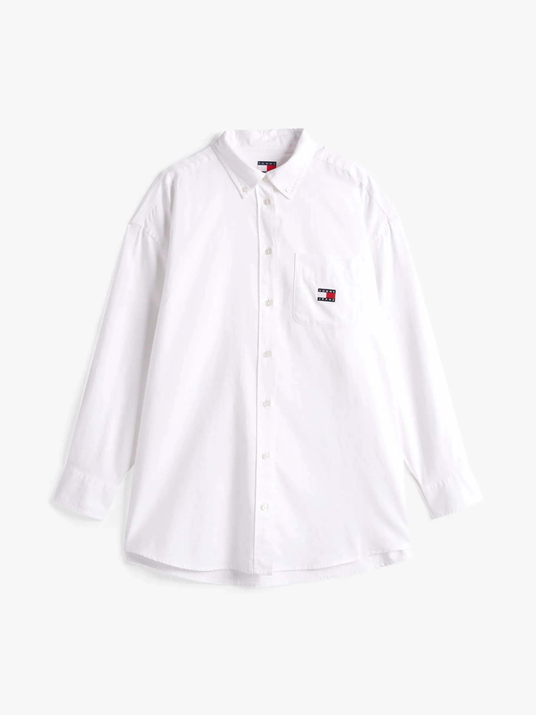 Tommy Hilfiger Tommy Badge Oversized Fit Oxford-Bluse ECRU Best