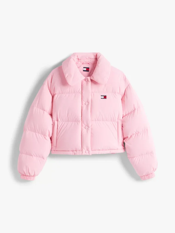 Tommy Hilfiger Tommy Badge Puffer-Daunenjacke PINK SUGAR New