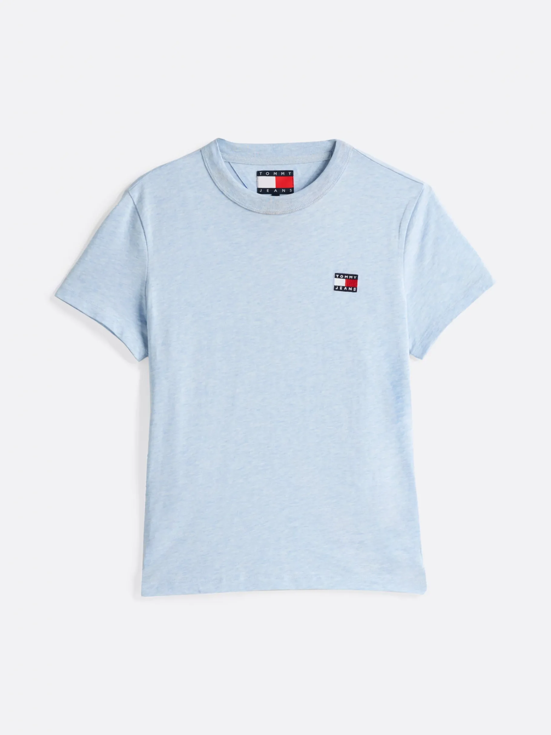 Tommy Hilfiger Tommy Badge Rundhals-T-Shirt SWEET BLUE HTR Shop