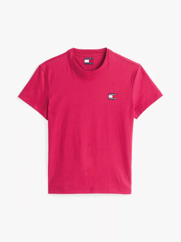 Tommy Hilfiger Tommy Badge Rundhals-T-Shirt BRILLIANT BERRY Clearance
