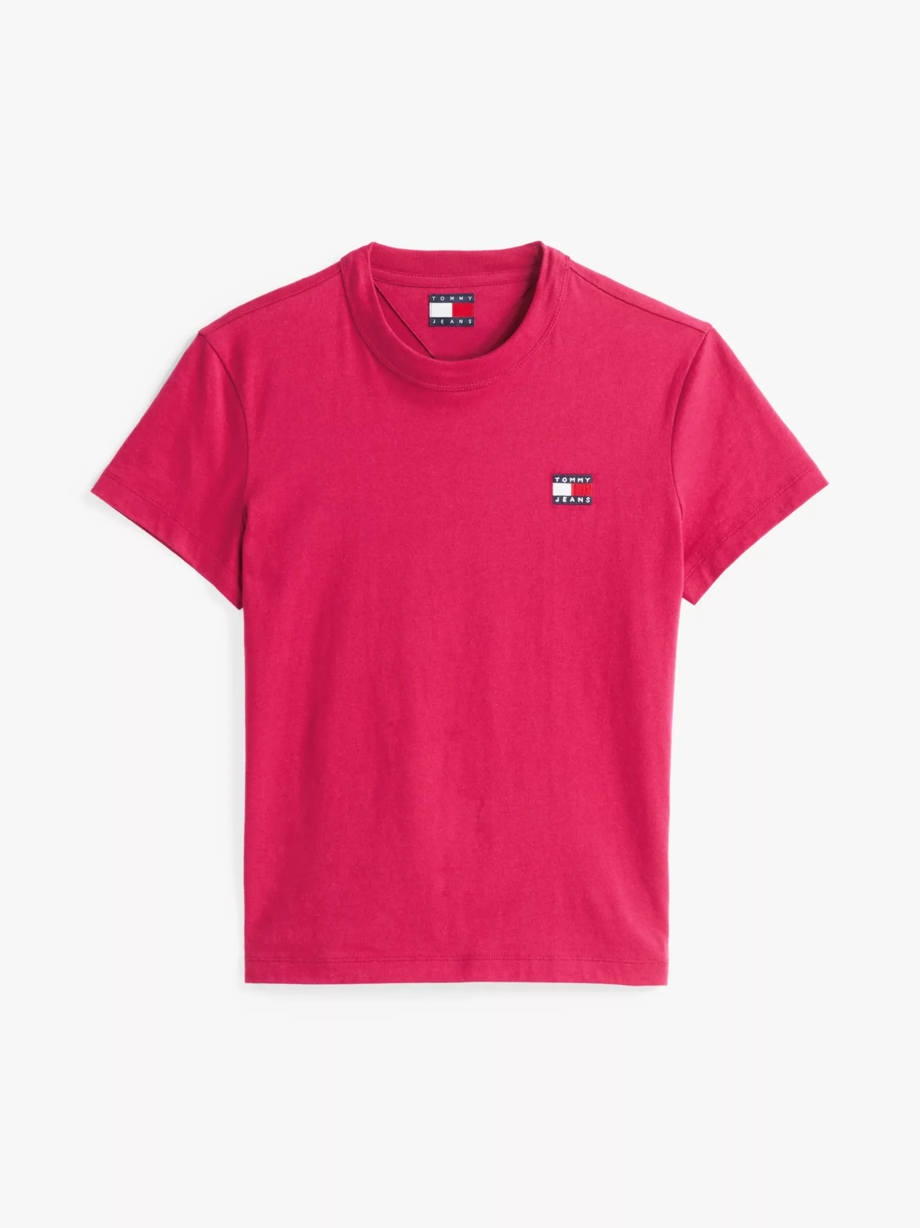 Tommy Hilfiger Tommy Badge Rundhals-T-Shirt BRILLIANT BERRY Clearance