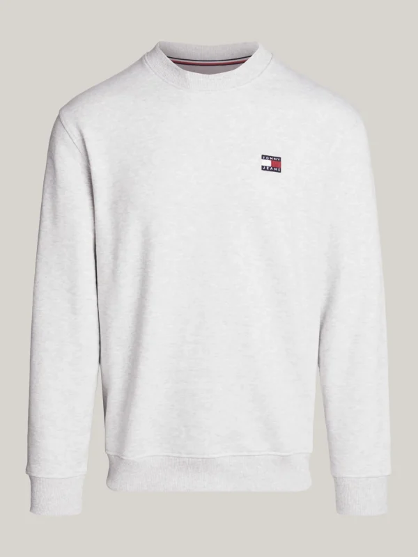 Tommy Hilfiger Tommy Badge Sweatshirt mit Rundhalsausschnitt SILVER GREY HTR Sale