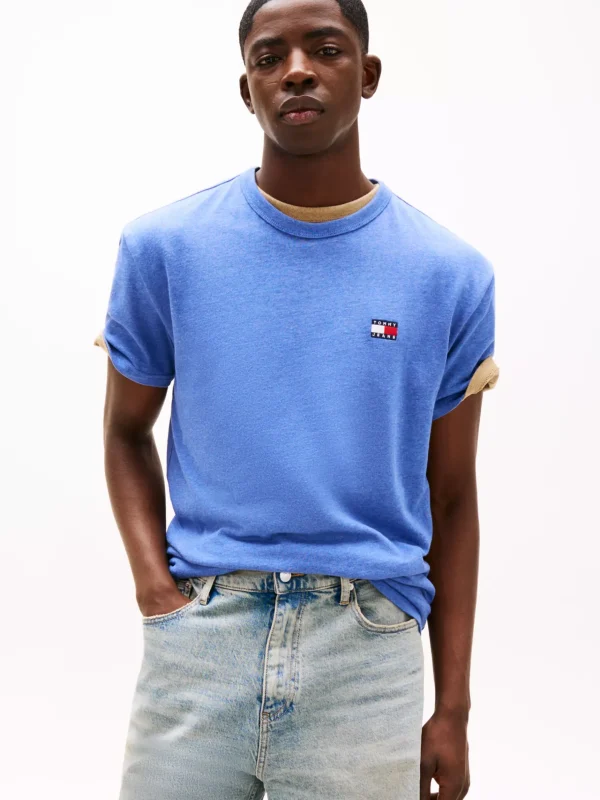 Tommy Hilfiger Tommy Badge T-Shirt TEMPO BLUE HTR MELANGE Clearance