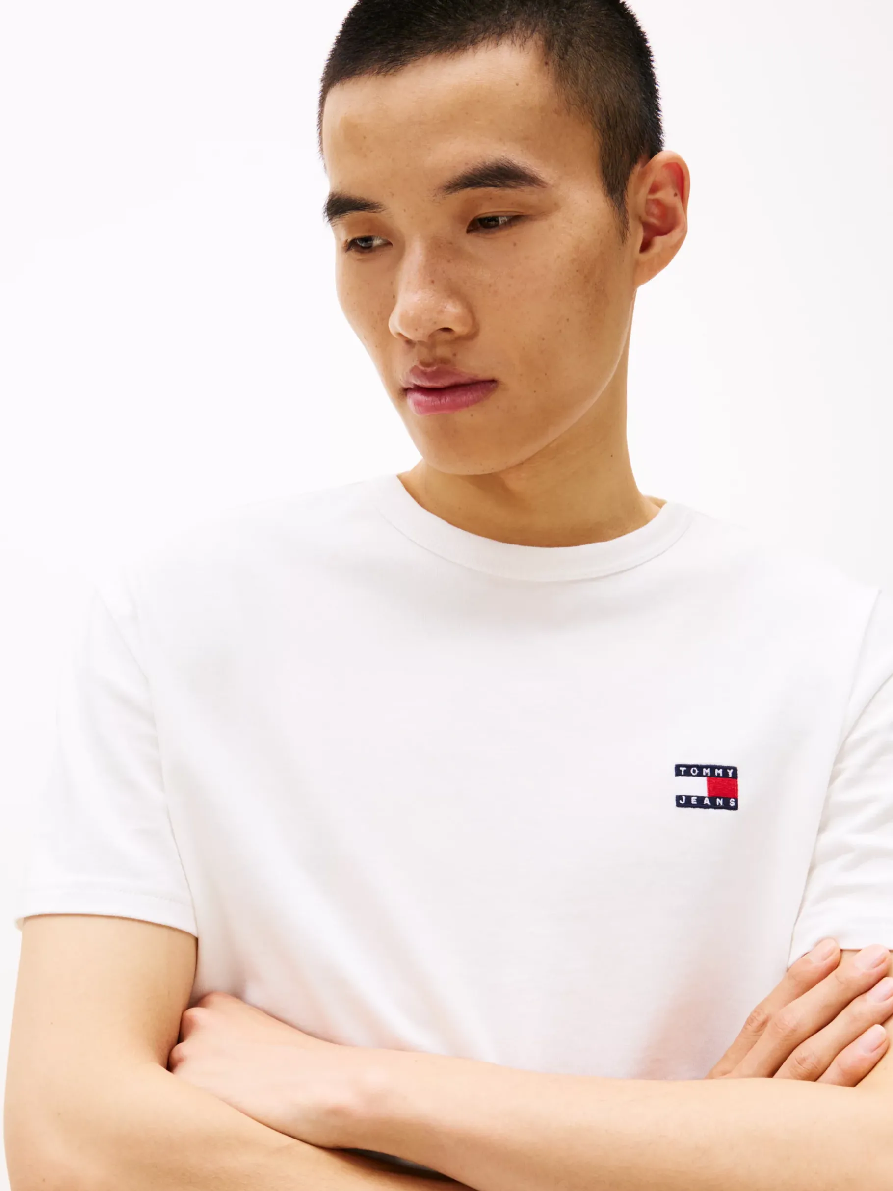 Tommy Hilfiger Tommy Badge T-Shirt ECRU Cheap