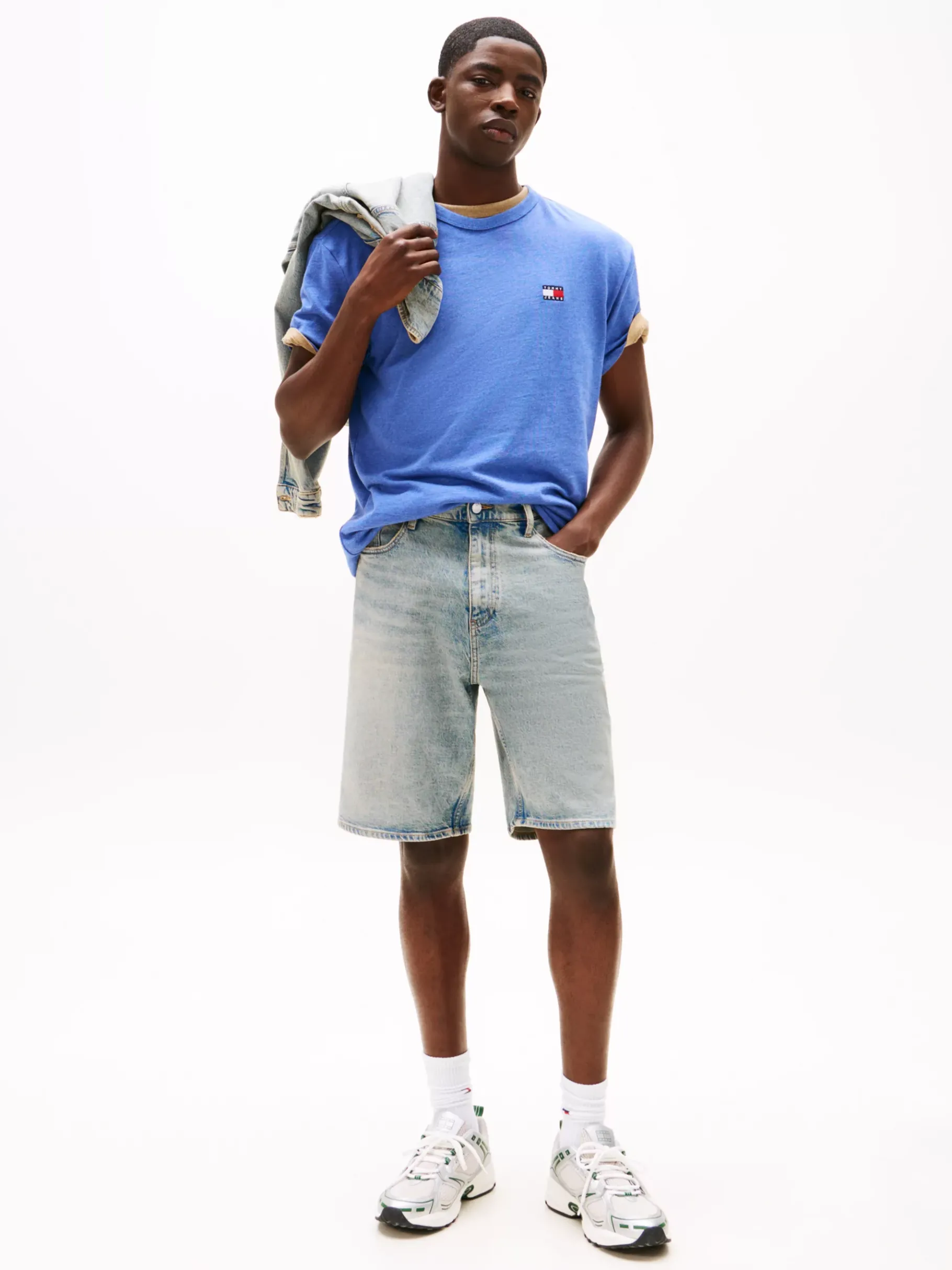 Tommy Hilfiger Tommy Badge T-Shirt TEMPO BLUE HTR MELANGE Clearance