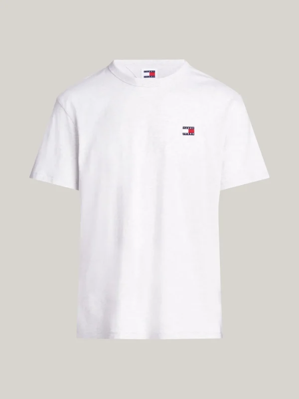 Tommy Hilfiger Tommy Badge T-Shirt mit Rundhalsausschnitt SILVER GREY HTR Flash Sale