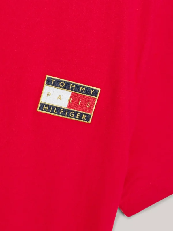 Tommy Hilfiger Paris 1985 Collection Slim Fit T-Shirt PRIMARY RED Cheap