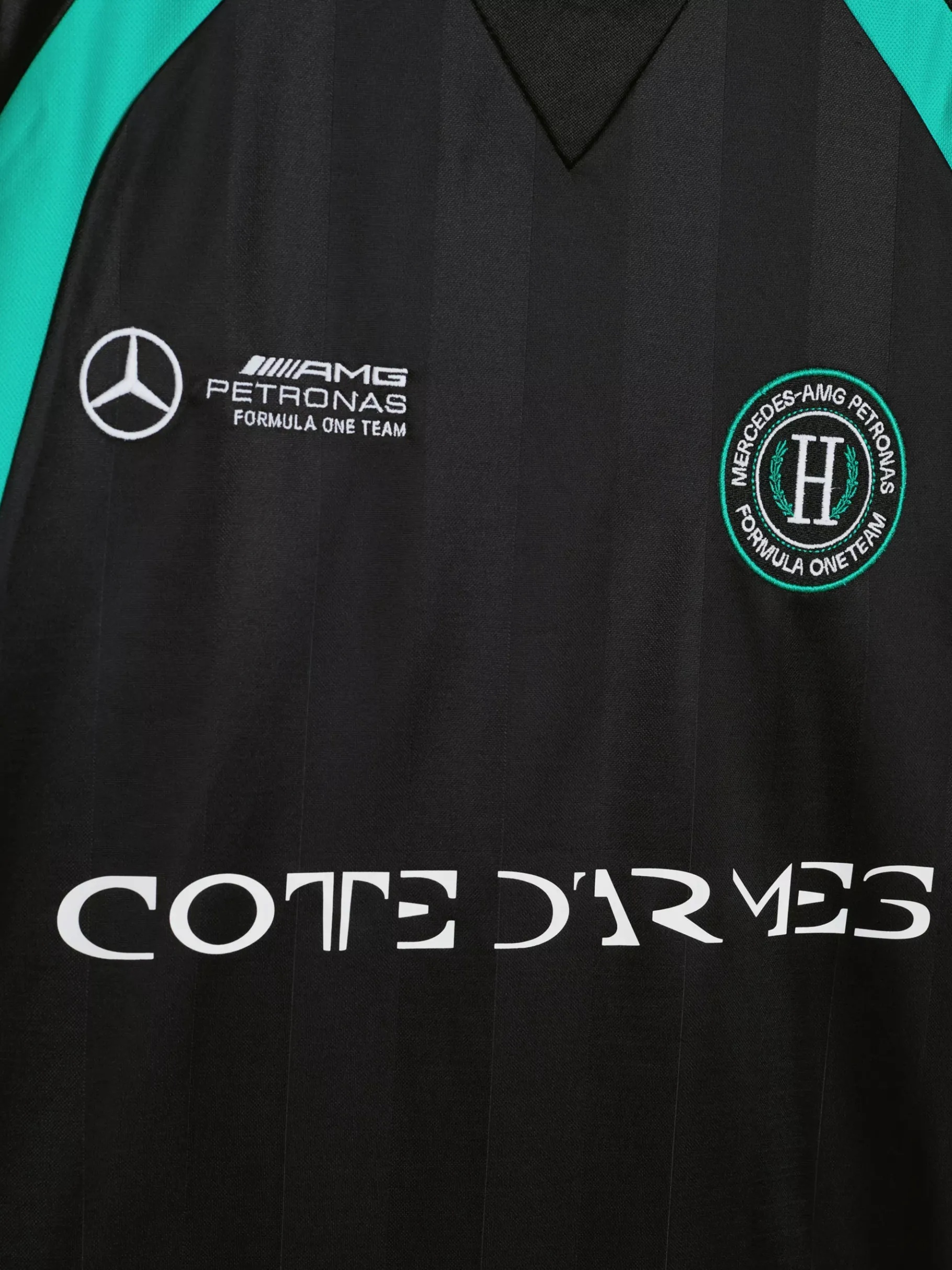 Tommy Hilfiger Tommy x Mercedes F1 x CR Lewis Hamilton Fußball-T-Shirt BLACK Cheap