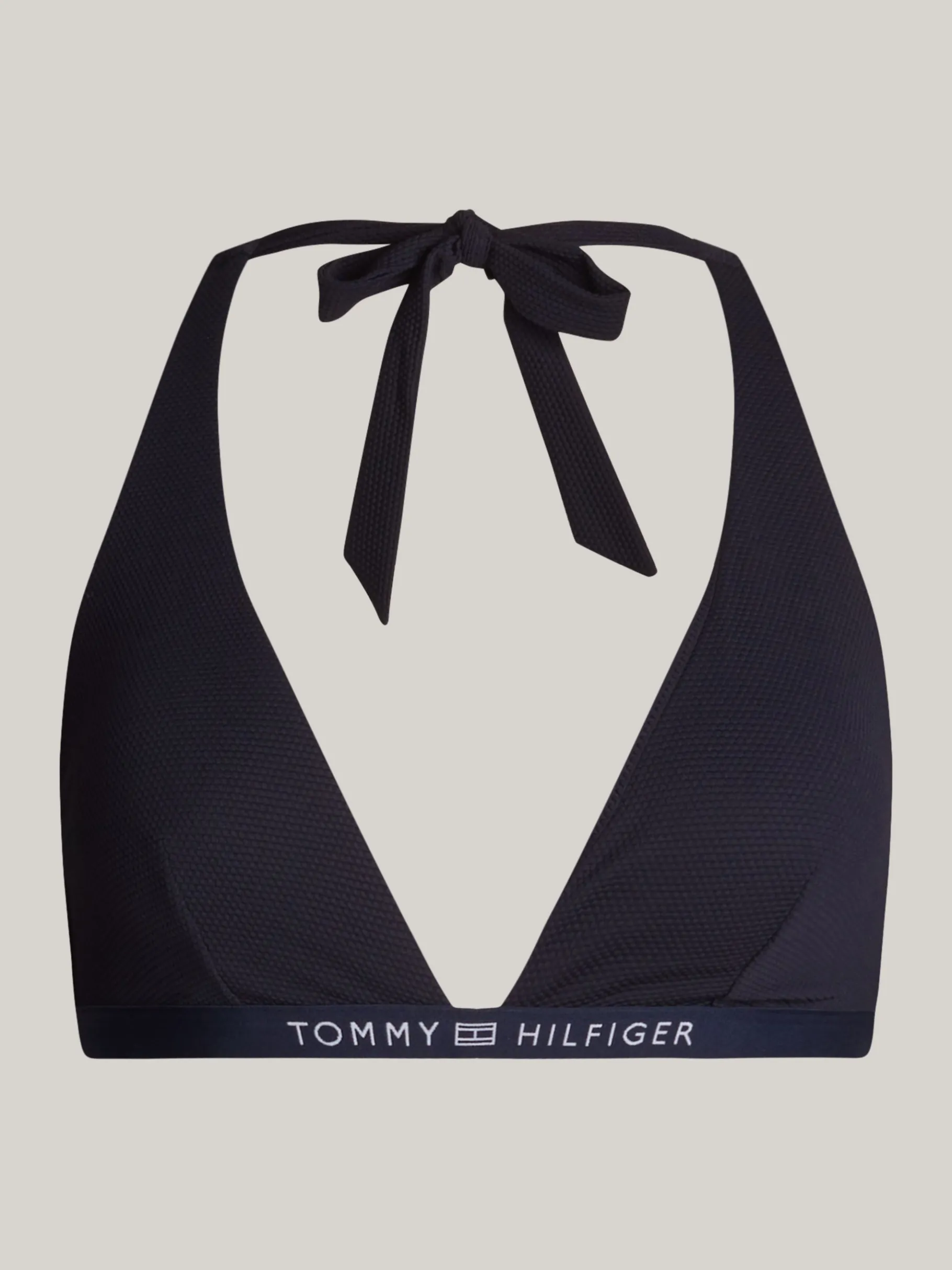 Tommy Hilfiger Tonal Logo fixiertes Triangel-Bikinioberteil DESERT SKY Cheap