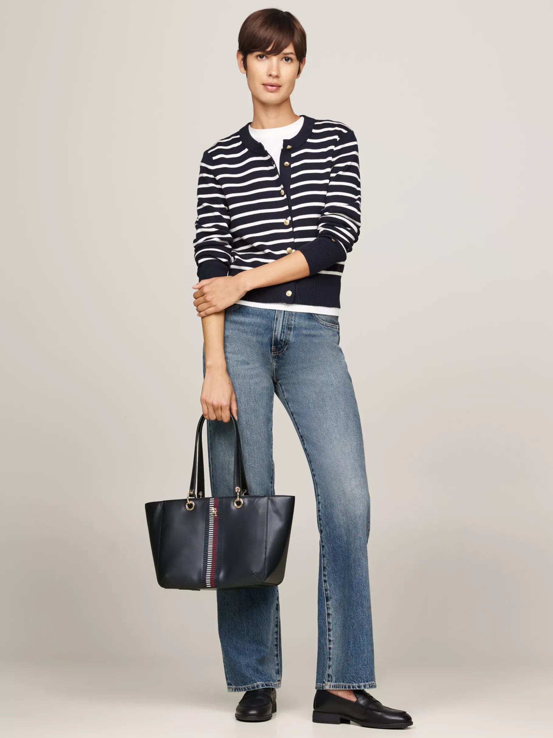 Tommy Hilfiger Tote-Bag mit TH-Monogramm und Tommy-Branding SPACE BLUE Store