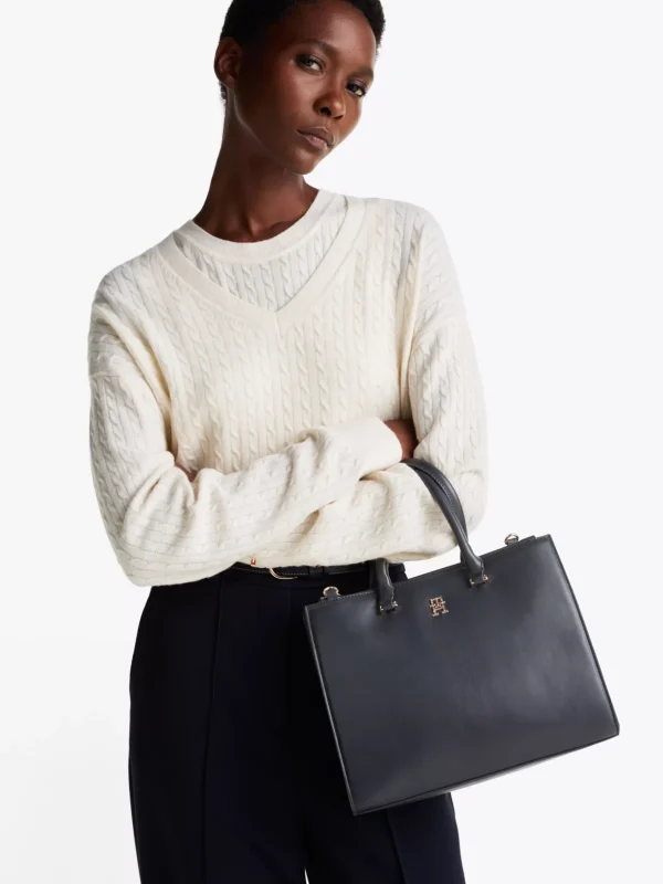 Tommy Hilfiger Tote-Bag mit TH-Monogramm-Emblem SPACE BLUE Hot