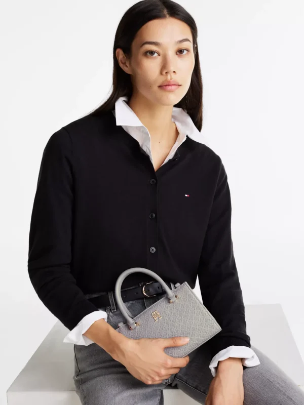 Tommy Hilfiger Tote-Bag mit tiefgeprägten TH-Monogrammen UNIVERSAL GREY New