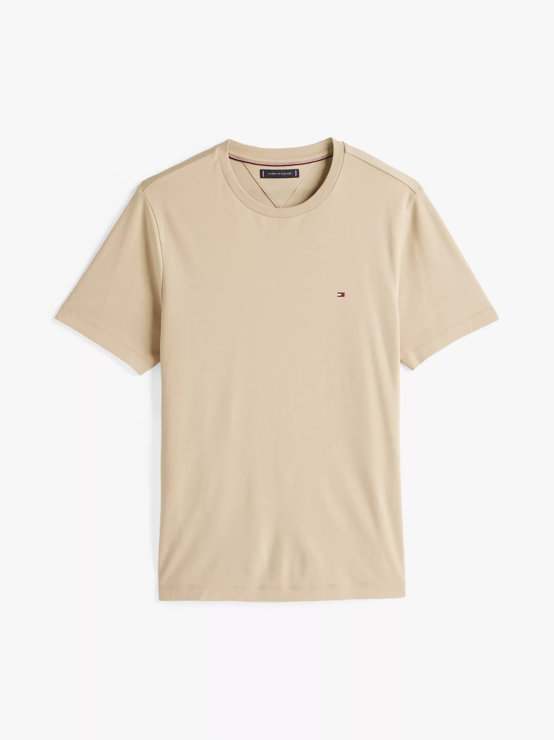Tommy Hilfiger T-Shirt aus Interlock-Strick SANDALWOOD Best