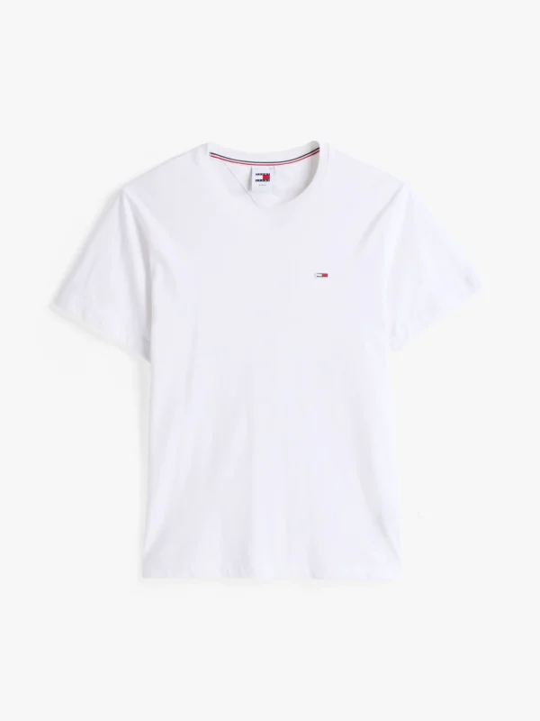 Tommy Hilfiger T-Shirt mit aufgesticktem Logo WHITE Cheap
