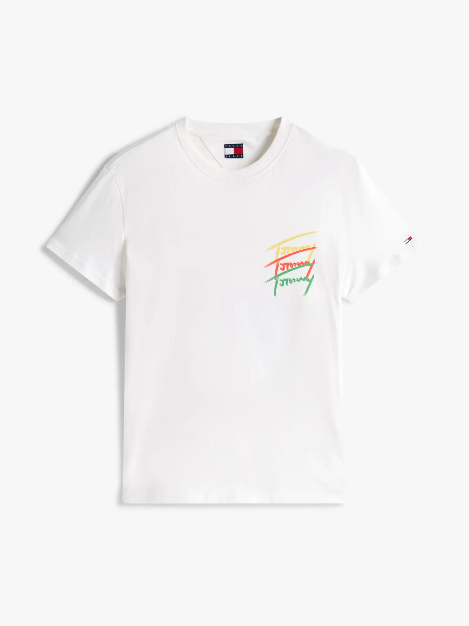 Tommy Hilfiger T-Shirt mit Grafik-Logo hinten ECRU Best Sale