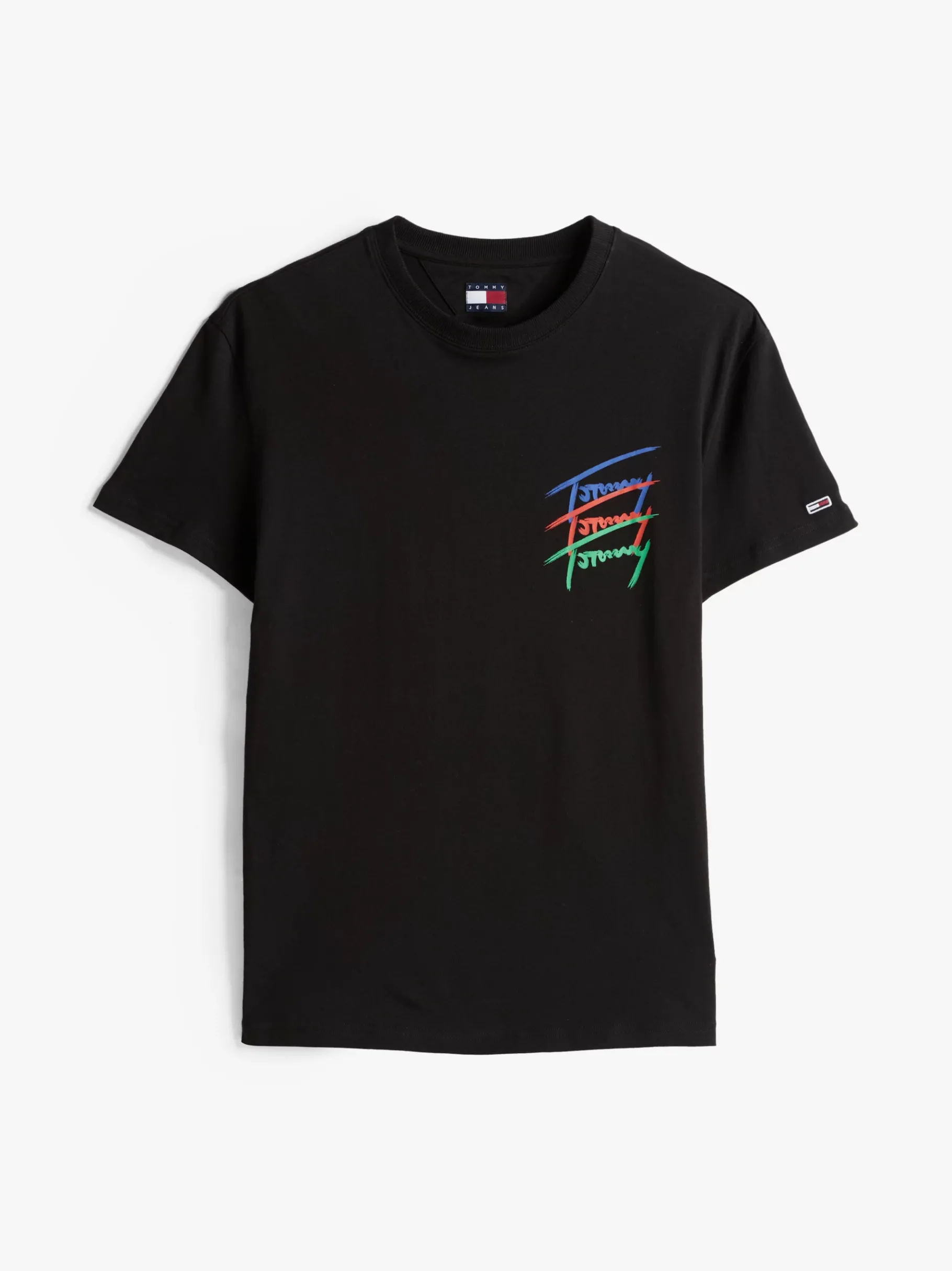 Tommy Hilfiger T-Shirt mit Grafik-Logo hinten BLACK Cheap
