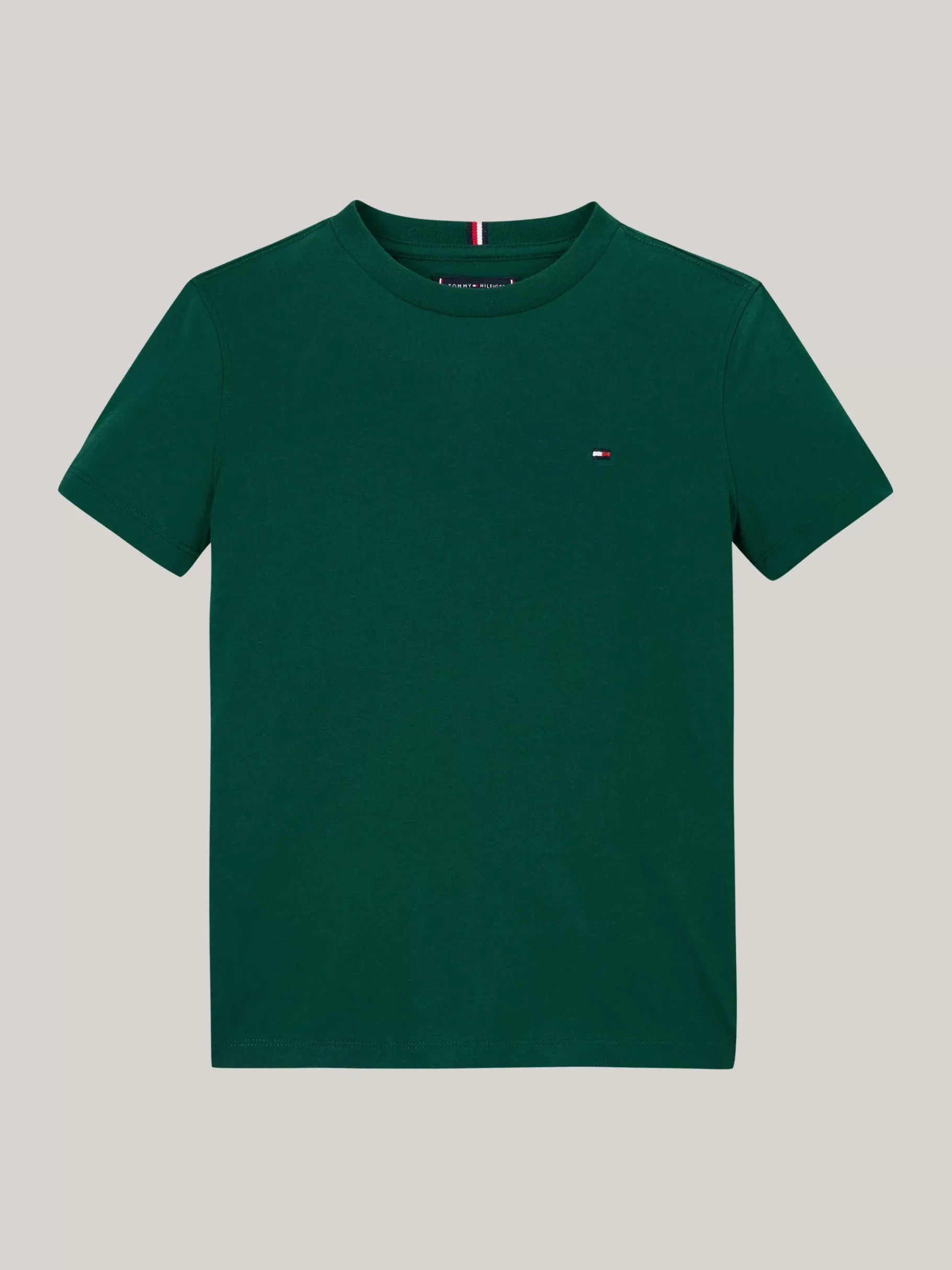 Tommy Hilfiger T-Shirt mit Kontrast-Rundhalsausschnitt ORNAMENTAL GREEN Sale