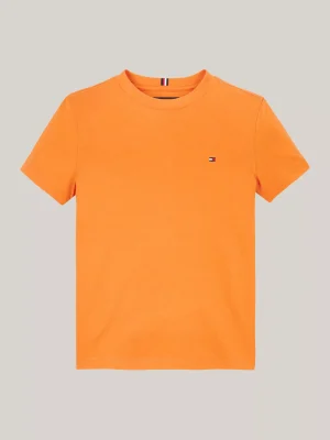 Tommy Hilfiger T-Shirt mit Kontrast-Rundhalsausschnitt ORANGE THUNDER Online
