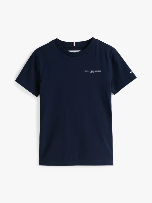 Tommy Hilfiger T-Shirt mit Logo und Rundhalsauschnitt DARK NIGHT NAVY Best Sale