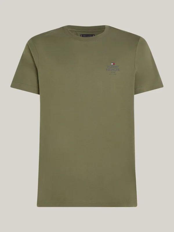 Tommy Hilfiger T-Shirt mit Logo und Rundhalsausschnitt BATTLE GREEN Shop
