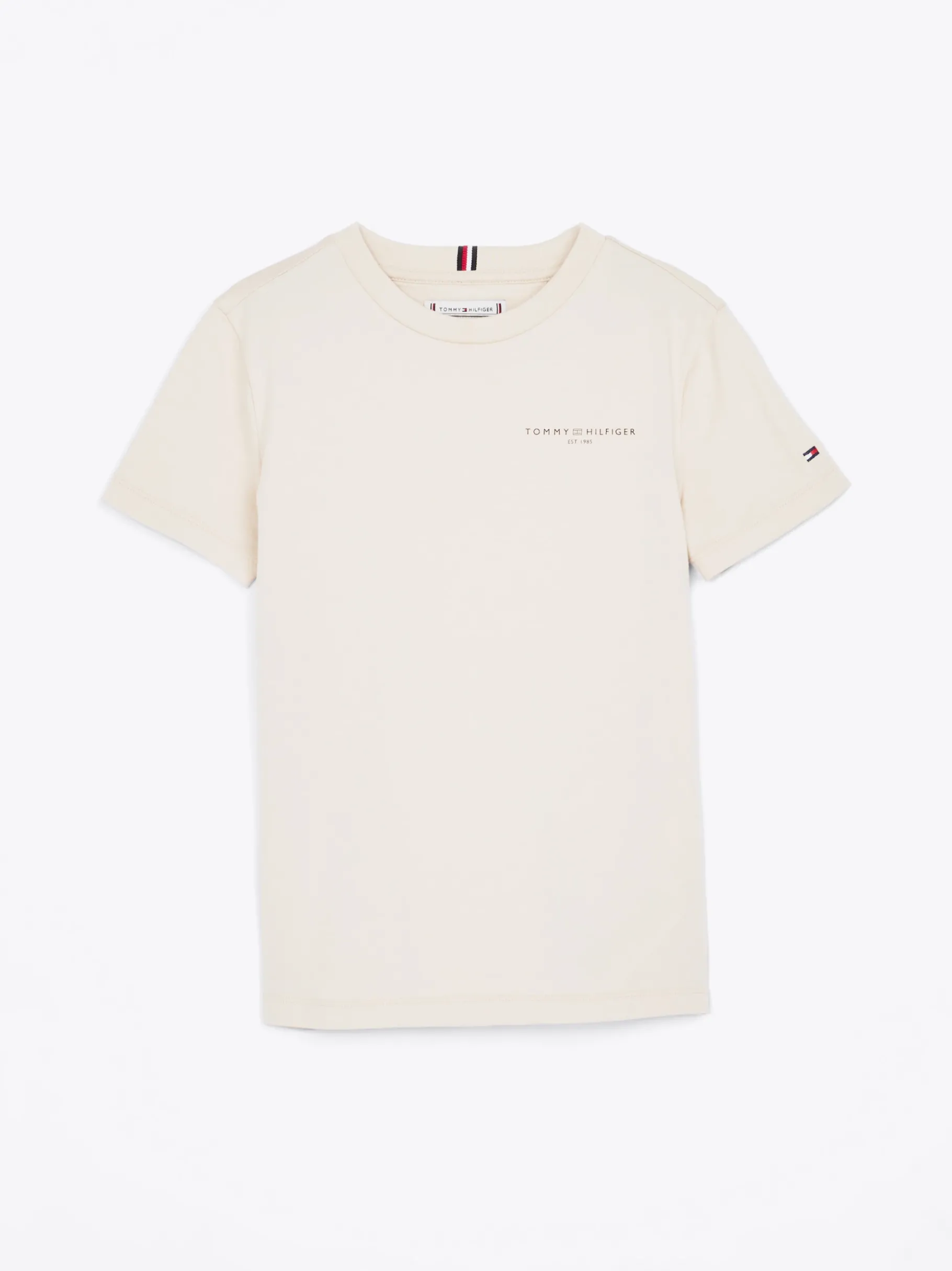 Tommy Hilfiger T-Shirt mit Logo und Rundhalsauschnitt CLASSIC BEIGE Cheap