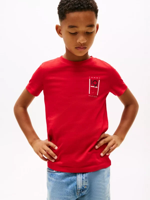 Tommy Hilfiger T-Shirt mit Logo-Grafik PRIMARY RED Store