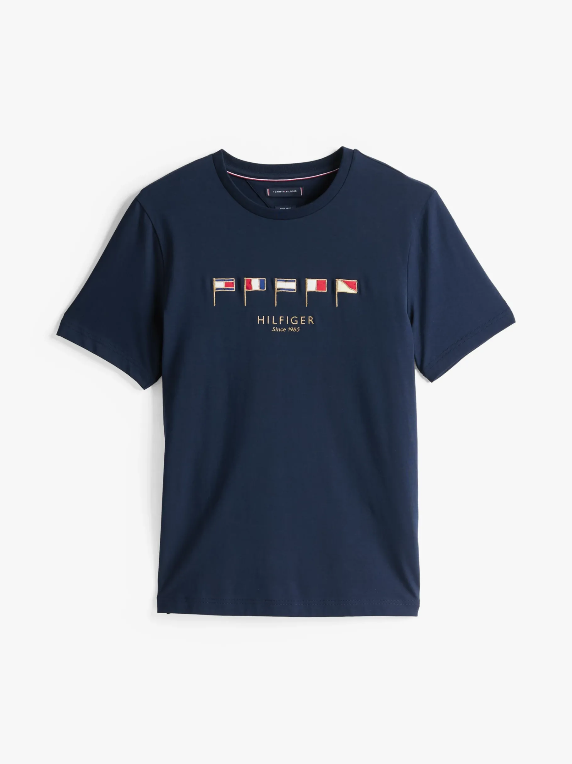 Tommy Hilfiger T-Shirt mit mehreren Flag-Stickereien DESERT SKY New