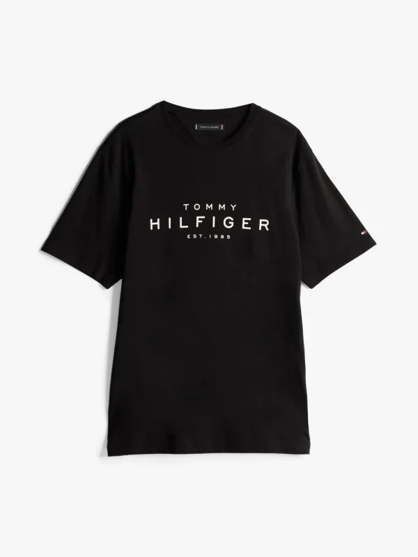 Tommy Hilfiger T-Shirt mit Rundhalsausschnitt und Logo BLACK Best